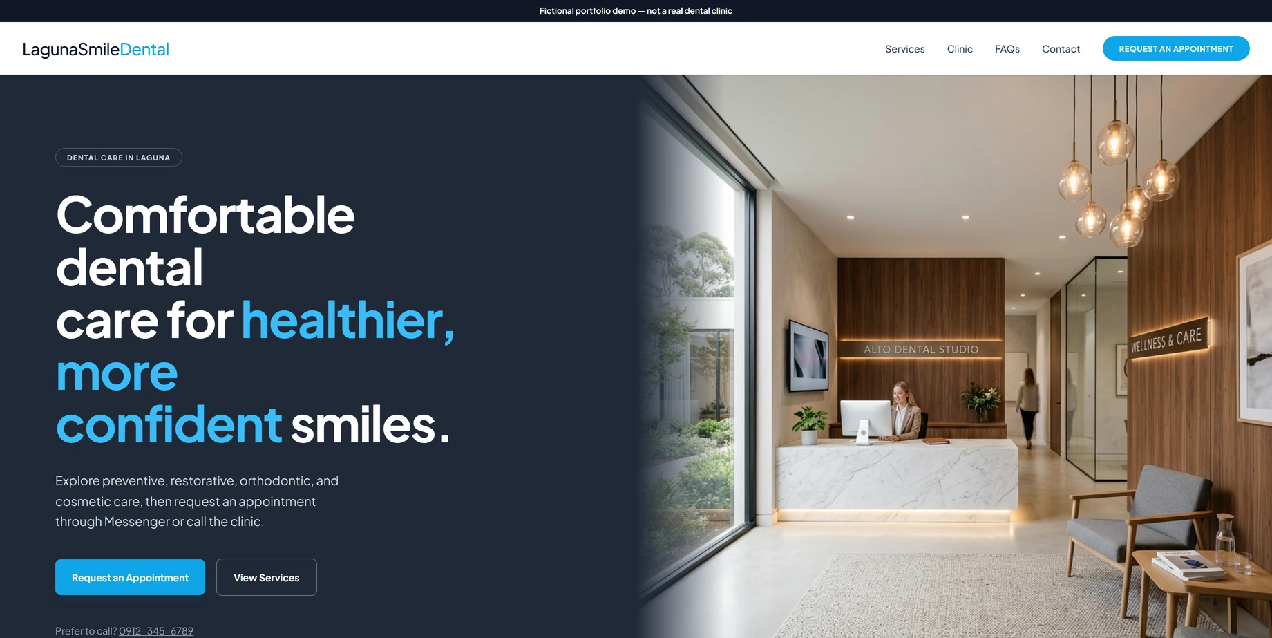 Aescent Smiles premium dental website concept
